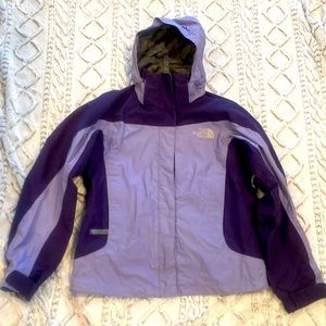 The North Face- hooded purple jacket
